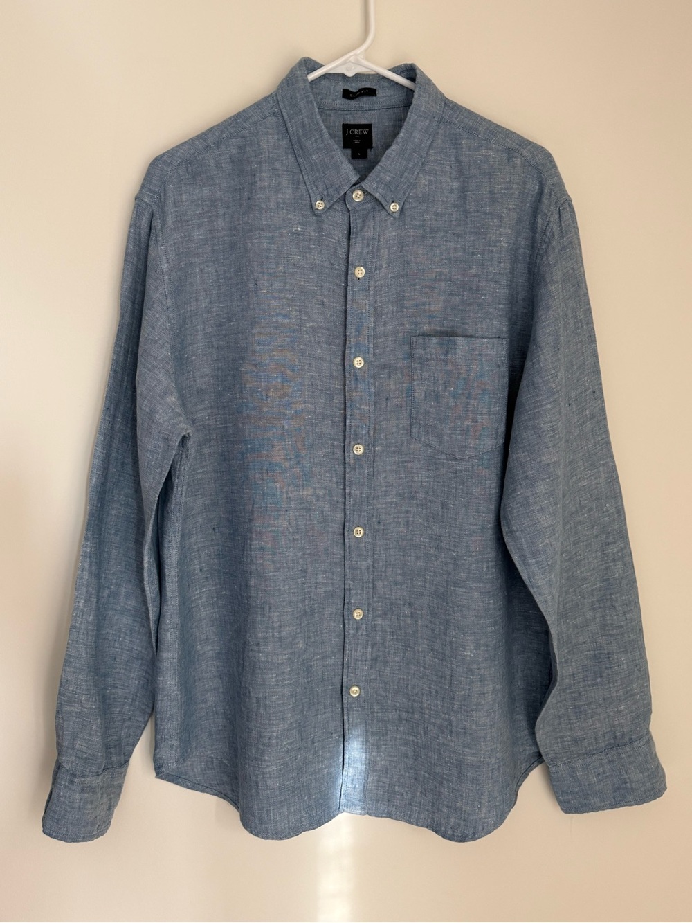 Men’s Light Blue Slim Fit J. Crew Chambray Button-Down Shirt